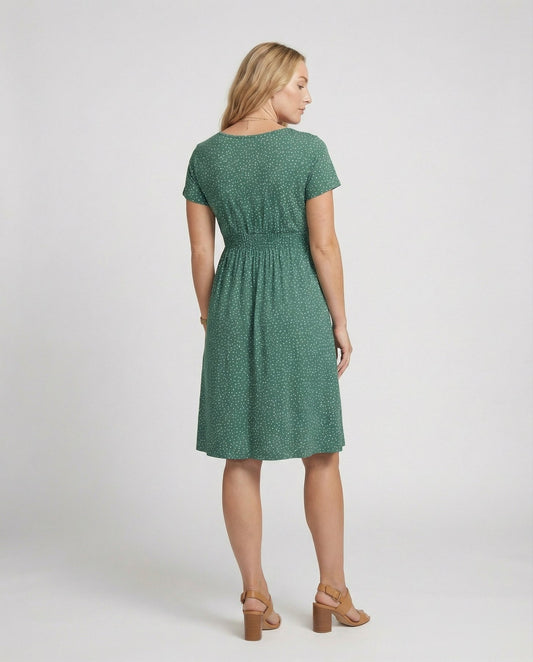 Robe décontractée courte à manches courtes